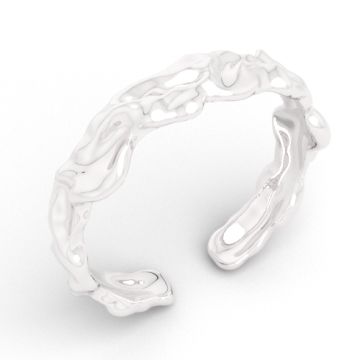 Decorative ring - irregular shape, silver 925 PB-0021, adjustable