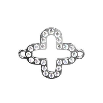 Connector with crystals, Silver 925 S-CHARM 136