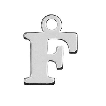 Charm Letter 'F' Silver 925 MBL F - 0,8 mm