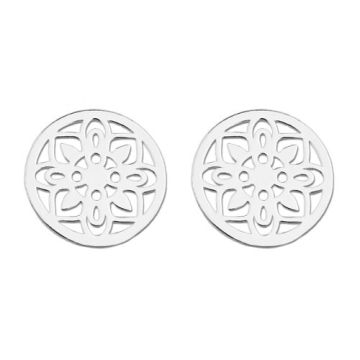 Earrings, Earstuds Rosettes Silver 925 SZ 120