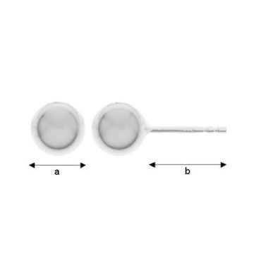 Earstud with ball 8 mm, Silver 925 KLSG 8