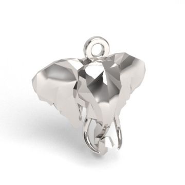 Decorative elephant head pendant, silver 925 S-CHARM 698