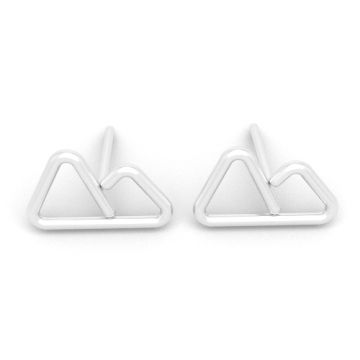 Stud earrings - mountains, 925 silver D19