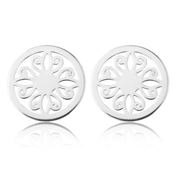 Rosette / decorative earstuds / earrings, silver 925 SZ 418