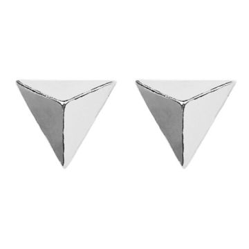 Earrings, Earstuds Triangles-Brads Silver 925, SZ 68