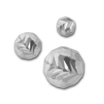 Diamond coated Ball 3 mm Silver 925  EB 3