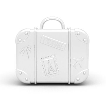 Decorative pendant - travel suitcase, Silver 925 P02