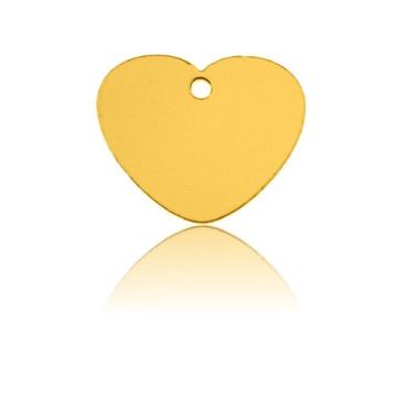 Charm Heart 15x15mm Gold 585