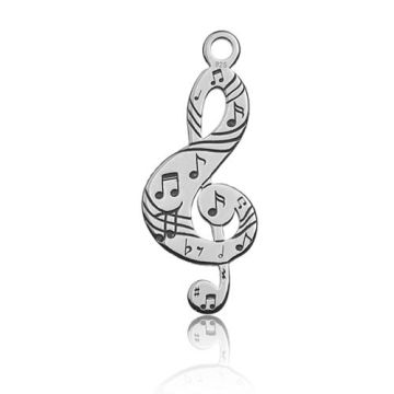 Charm Treble Clef Silver 925 BL 444 - 0,4 mm