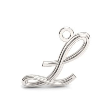 Decorative Charm - Letter L, Silver 925 Letter L