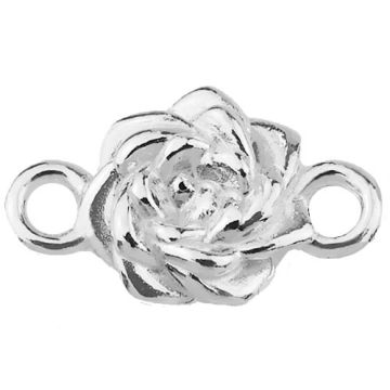 Connector Rose Flower, silver 925 S-CHARM 560