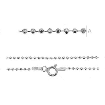 Chain Ball/Bead Silver 925 45 cm