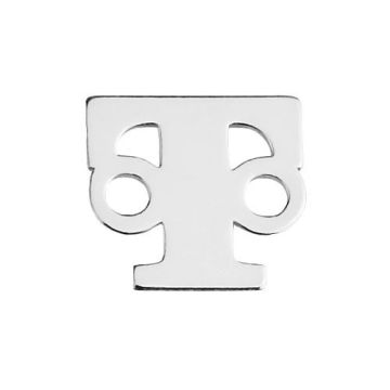 Connector Letter T Silver 925 CMBL T - 0,8 mm