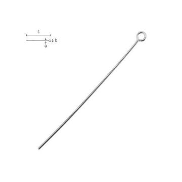 Headpin with hook 35 mm Silver 925 SZPO 0,80 35 mm