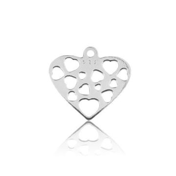 Charm Open-work HEART Silver 925 BL 106 - 0,4 mm