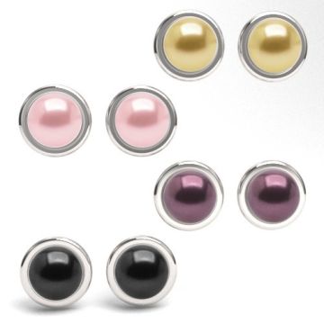 Earrings/Earstuds with Preciosa Pearl Silver 925 SZ 103