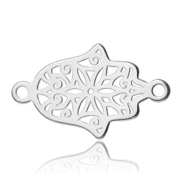 Connector Hamsa open-work Silver 925 BL 265 - 0,4 mm