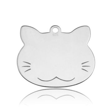 Charm Cat engarvable Silver 925 BL 299 - 0,4 mm