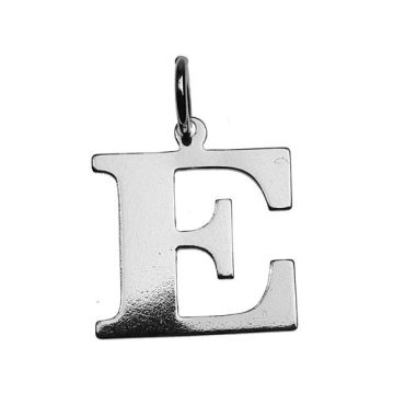 Charm LETTER 'E' Silver 925 BL E - 0,4 mm