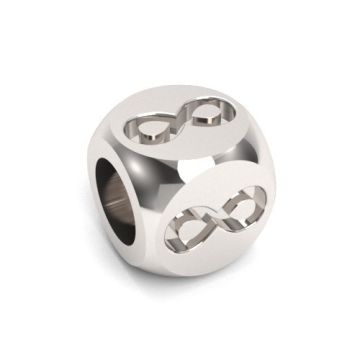 Charm with a infinity symbol, silver 925 CUBE INF