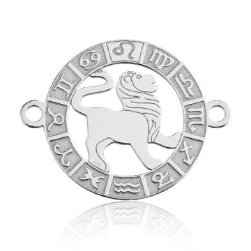 Connector Zodiac Sign Leo Silver 925 BL 661 - 0,4 mm