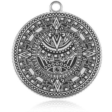 Charm aztec coin, silver 925 BL 901 - 0,8 mm