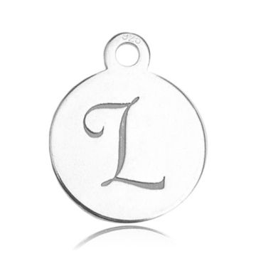 Charm - Letter L engraved - 0,4 mm