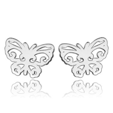 Earstuds, Earrings Butterflies Silver 925, SZ 24