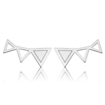 Earstuds, earrings Triangle Silver 925, SZ 37