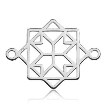 Connector Geometrical open-work Silver 925 BL 427 - 0,4 mm