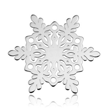 Charm/Connector Snowflake Silver 925 BL 35 - 0,4 mm