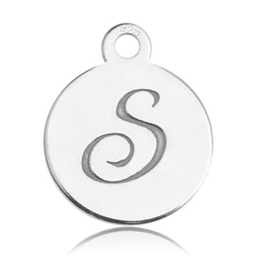 Charm - Letter S engraved - 0,8 mm