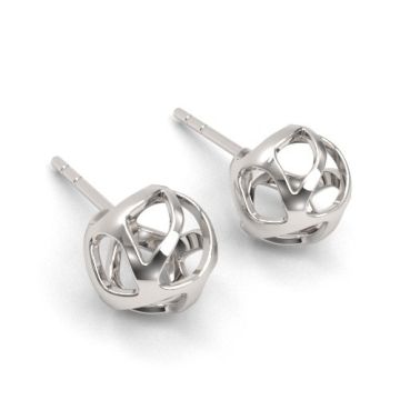 Decorative, open work Ball Earstuds, silver 925 SZ 715