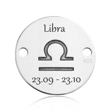 Connector Zodiac Sign Libra Silver 925 BL 619 - 0,4 mm