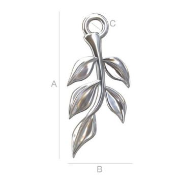 Charm Branch with leaves Silver 925 ODL-00069