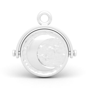 Decorative pendant, rotating - moon and sun, Silver 925 R10