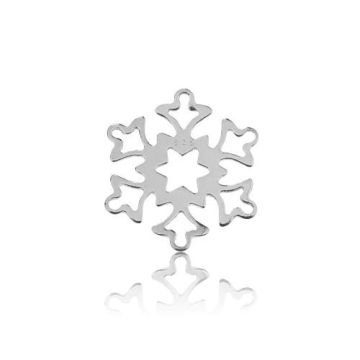 Decorative charm SNOW FLAKE Silver 925 BL 171 - 0,4 mm