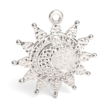 Decorative pendant  - Sun with moon, silver 925 S-CHARM 726