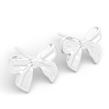 Stud earrings with a bow, silver 925, SZ 172