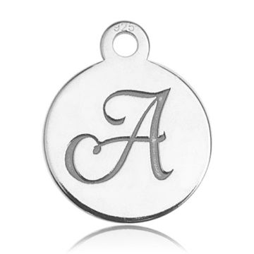 Charm - Letter A engraved - 0,8 mm