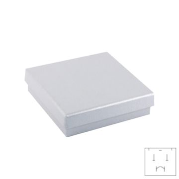 High-quality paper jewelry box in silver colour / metalic - 6,6 x 6,6 cm PD-DUBAI ST-VG27