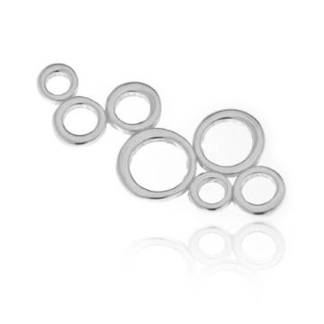 Charm decorative VARIETY OF CIRCLES Silver 925 H-103