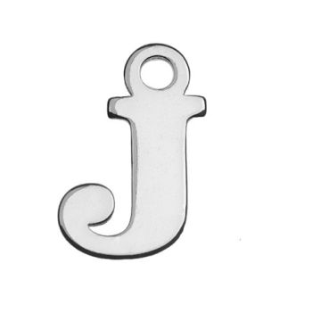 Charm Letter 'J' Silver  925 MBL J - 0,8 mm