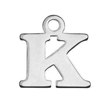 Charm Letter 'K' Silver 925 MBL K - 0,8 mm