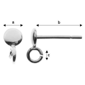 Earstud with open loop Silver 925 SKS 1