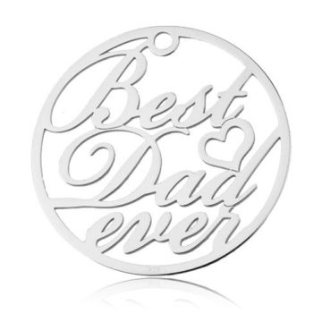 Charm Best Dad Ever, silver 925 BL 844 - 0,8 mm