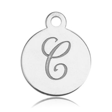 Charm - Letter C engraved - 0,4 mm