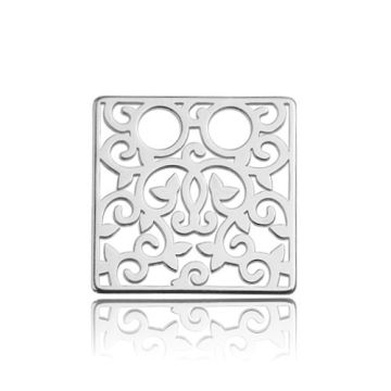 Charm 'Celebrities' Square open-work Silver 925 BL 264 - 0,4 mm