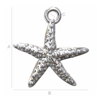 Charm Starfish Silver 925 ODL-00070