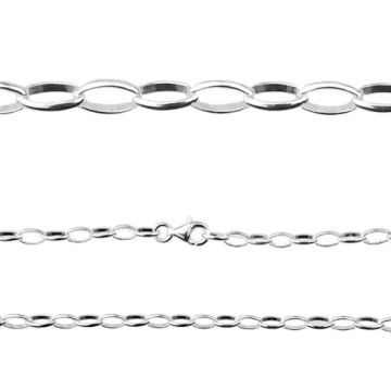 Rolo chain, silver 925 R026 - 50 cm